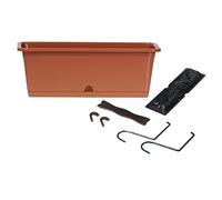Zanvic Kit balconera con Soporte para Balcones Modelo. Camelia 50 cm. Color Terracota