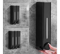 ZAOQI-dispensador de jabón de 500ML, dispensador de jabón de ducha montado en la pared, dispensador de detergente en Gel de ducha para accesorios de baño, envío directo Gun gray 3PC