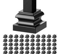 Zapatas de aluminio para barandillas de escaleras, tipo plano con orificios para tornillos, compatibles con cestas cuadradas de 1/2 pulgada, barras de torsión y barandillas metálicas para escaleras. C