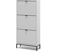 Zapatera abatible Vicco Eliza Blanco 60 x 130 cm con 3 cajones plegables, Model 56429