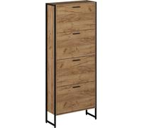 Zapatera abatible Vicco Folda Goldkraft roble/ 63 x 152.5 cm con 4 compartimentos basculantes, Model 57362