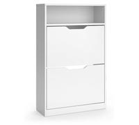 Zapatera abatible Vicco Luca Blanco 59 x 94 cm con 2 compartimentos basculantes, Model 61407