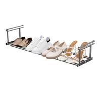 Zapatero Ajustable - Estante De Almacenamiento Colgante Retráctil Para Ahorrar Espacio | Organizador Debajo Del Gabinete Extensible De Acero Al Carbono, Soporte Escalonado De Metal De 925g, Perfecto P