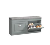 Zapatero banco con 2 cajones,banco de almacenamianto,l104 x p24 x h51cm gris fsr64-hg sobuy