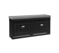 Zapatero banco con 2 cajones,banco de almacenamianto,l104 x p24 x h52cm negro fsr64-sch sobuy