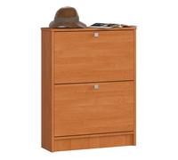 Zapatero con 2 compartimentos akord aliso 60 cm 2 puertas basculantes frente en color aliso 60x20x80 cm