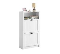 Zapatero con 2 puertas abatibles zapatero estrecho organizador para zapatos blanco 60 x 24 x 110 cm fsr87-k-w sobuy 110 cm