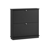 Zapatero con 2 Solapas Armario de Entrada Zapatero Estrecho Organizador Negro 76 x 18 x 79 cm FSR99-SCH SoBuy ES