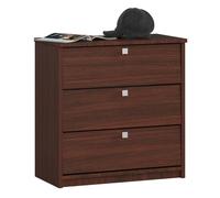 Zapatero con 3 compartimentos akord mini wenge 60 cm 3 puertas basculantes frente en color wenge 60x31x62 cm