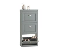 Zapatero con 3 puertas abatibles zapatero estrecho organizador para zapatos gris 53 x 24 x 117 cm fsr94-hg sobuy