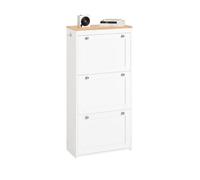 Zapatero con 3 solapas zapatero estrecho organizador para zapatos blanco 59 x 26 x 116 cm fsr144-wn sobuy 59 cm