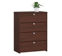 Zapatero con 4 compartimentos akord wenge 60 cm 4 puertas basculantes frente en color wenge 60x33x80 cm