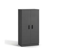 Zapatero de 2 puertas en gris grafito 55x108 cm liam