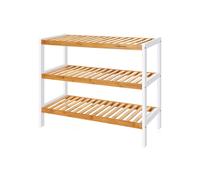SONGMICS Zapatero de Multiuso de 3 Niveles, de Bambú | Estantería para Zapatos, Organizador para Entrada y Pasillo, Colección BAMBOU LBS03HV1