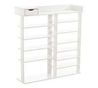 CLP Zapatero Independiente Kristina De Madera MDF I Estantería Moderna De Zapatos I Mueble con Estantes para Zapatos, Color:Blanco