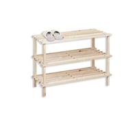 Zapatero de Madera Natural. Estantería Disponible en 2 tamaños, Zapatero de Pie, Estante de Almacenamiento para Zapatos, Organizador para el Hogar, Accesorios