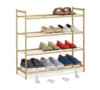 Zapatero de metal estante para zapatos ligero apilable zapatero extensible