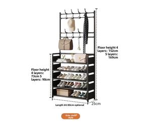 Zapatero de varios niveles, organizador de calzado y gorras, estante de almacenamiento multiusos para el hogar F 1