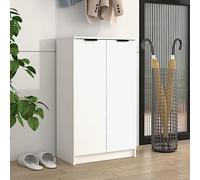 Zapatero delgado blanco de 59 x 35 x 100 cm, elegante zapatero multicapa para pasillo, solución de almacenamiento de madera que ahorra espacio, muebles modernos de entrada