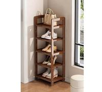 Zapatero delgado de madera de 5 niveles, estante para zapatos que ahorra espacio para armario, baño y balcón, elegante torre de almacenamiento (30 cm de ancho x 25 cm de profundidad x 70 cm de alto)