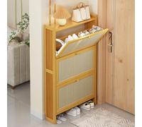 Zapatero delgado de ratán - Nizer de entrada que ahorra espacio para pasillo y dormitorio, 50/70 cm Slish & Functal Sto Solut para zapatos y botas