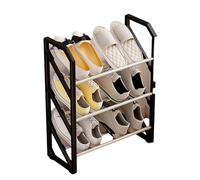 Zapatero en forma de X, organizador vertical de zapatos de 4 niveles para entrada, estante de almacenamiento compacto con marco de polipropileno resistente y acero inoxidable, fácil montaje (A)