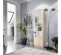 Zapatero Gusto 1 puerta + espejo 180x50x22 cm Light brown Universal