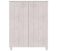 Zapatero Hamar blanco 85 x 40 x 108 cm de madera maciza de pino