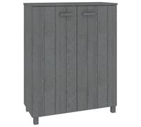 Zapatero HAMAR madera maciza pino gris oscuro 85x40x108 cm