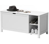 Zapatero HOMCOM con estante interior ajustable, color blanco