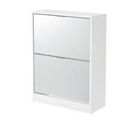 Zapatero kragerø 2 compartimentos máx. 12 pares aglomerado 80 x 60 x 24 cm blanco [en.casa]