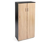Zapatero librería de dos puertas, madera, zapatero puertas de libro mueble auxiliar, medidas: 60cms ancho, 32,5cms profundo, 124cms alto (negro/taupe)