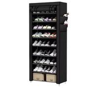 Zapatero Mikomika con 10 Niveles para Almacenar y Organizar Hasta 30 Pares de Zapatos con Funda a Prueba de Polvo (58 x 28 x 170 cm zapatero-10p-002 1990 D1)