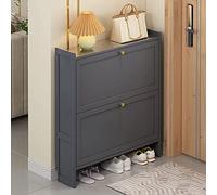 Zapatero moderno y delgado - Zapatero oculto que ahorra espacio con puertas abatibles para entrada, dormitorio y pasillo - Elegante solución de almacenamiento de calzado para hogares minimalistas