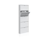 Zapatero nia 5 puertas blanco brillo 70 x 180 x 17 cm