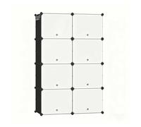Zapatero organizador modular - multifuncional para baño, armario y oficina - negro y blanco