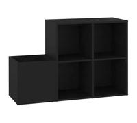 Zapatero para pasillo, color negro, 105 x 35,5 x 70 cm, madera | Estable, resistente, duradero, decorativo, tamaño compacto, multiusos