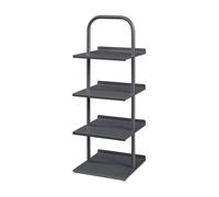 Zapatero poytya 4 niveles acero 96x34x32 cm antracita [en.casa]