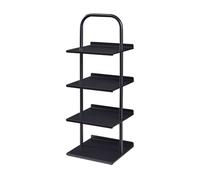 Zapatero poytya 4 niveles acero 96x34x32 cm negro [en.casa]