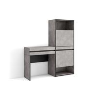 Zapatero Skraut Home, Armario, 130x35x145cm, Dormitorio, habitación, Tocador, Estilo Moderno Cement