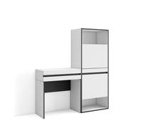 Zapatero Skraut Home, Armario, 130x35x145cm, Dormitorio, habitación, Tocador, Estilo Moderno White