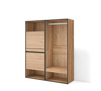 Zapatero Skraut Home, Armario para zapatos y botas, Vestidor abierto, organizador de zapatos, 120x35x145cm, Varios colores disponibles Oak