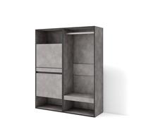 Zapatero Skraut Home, Armario para zapatos y botas, Vestidor abierto, organizador de zapatos, 120x35x145cm, Varios colores disponibles Cement