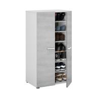ZAPATERO STAR 6 BALDAS 103X55X36 CM BLANCO / CEMENTO