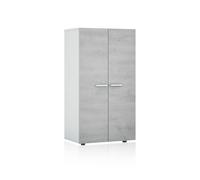 Zapatero star blanco brillo - gris cemento 55 x 103 x 36 cm