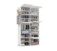 Newlux - Zapatero 10 Compartimentos Cube C10 40 Pares (83x32x155cm). Organizador Zapatos 30x40x30cm Cada Cubo. Zapatero Entrada Recibidor Modular 50kg Capacidad. Estantería Plástico Modular Blanca
