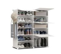 Newlux - Zapatero 6 Compartimentos Cube C6 para 24 Pares (83x32x95cm). Organizador Zapatos 30x40x30cm Cada Cubo. Zapatero Entrada Recibidor Modular 30kg Capacidad. Estantería Plástico Modular Blanca