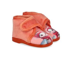 ZAPATILLAS DE CASA L&R SHOES MD100-6 NARANJA CON VELCRO PARA NIÑAS NARANJA