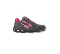 U-Power Red Lion Candy zapatos de seguridad unisex ligeros flexibles cuero antipinchazos con inserto Infinergy puntera aluminio - Grey&Pink