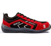 Zapatos de seguridad SPARCO TEAMWORK, modelo 0751838NRRS, fabricados en nylon, cuero y Polyurethan(poliuretano)
